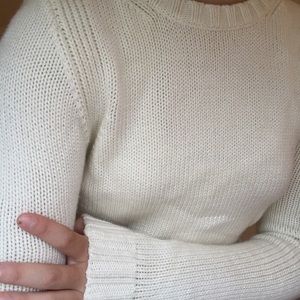 White J Crew Crew Neck Sweater